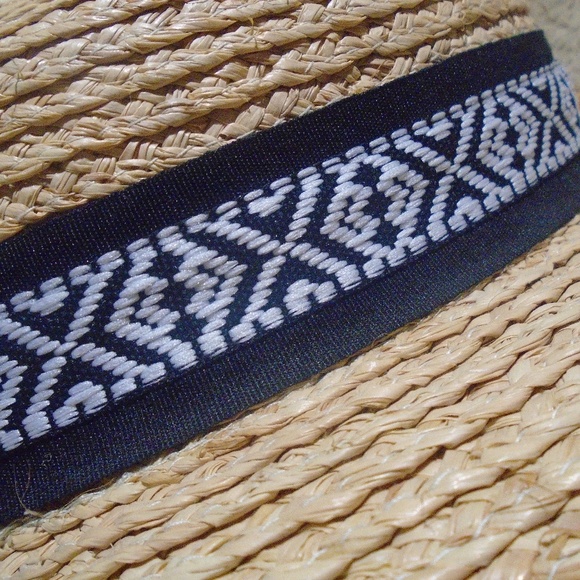 TARGET Fringe Trim Raffia Ribbon Banded Sun Hat - Picture 10 of 11